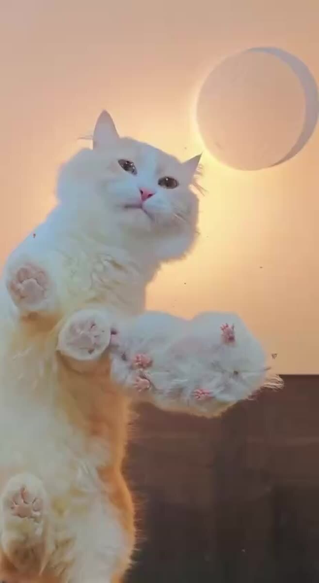 чуть не сьел кота